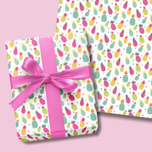 Feuille De Papier Cadeau Motif de l'ananas tropical