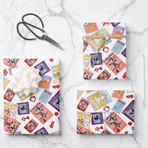 Feuille De Papier Cadeau Motif de lancer avec impression de personnage du M