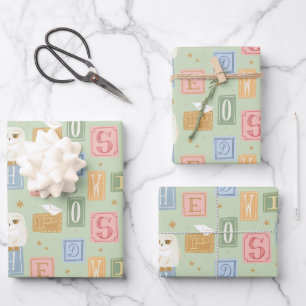Feuille De Papier Cadeau Motif de lettre bloc Hedwig Post