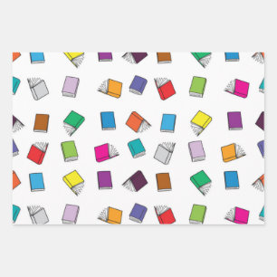 Feuille De Papier Cadeau Motif de livre