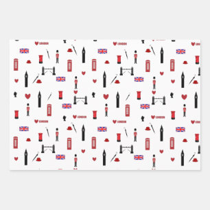 Feuille De Papier Cadeau motif de London Town