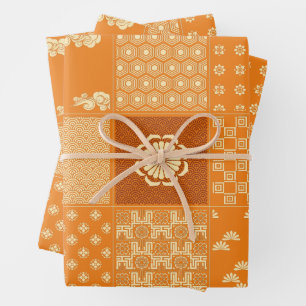 Feuille De Papier Cadeau Motif de mélange japonais