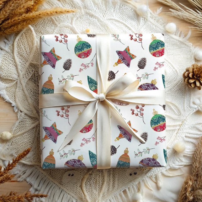 Feuille De Papier Cadeau Motif de Noël moderne (Créateur téléchargé)