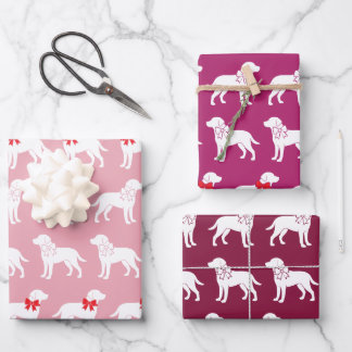 Feuille De Papier Cadeau Motif de nœud cadeau pour retrievers du Labrador