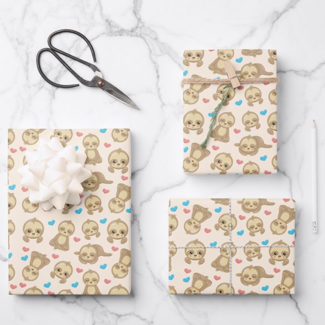 Feuille De Papier Cadeau Motif De Parfums, Mignons Parfums, Coeurs (Recto)