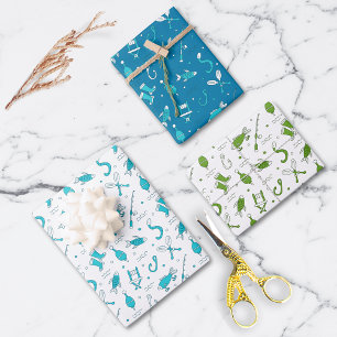 Feuille De Papier Cadeau Motif de pêche