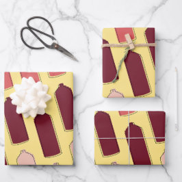 Feuille De Papier Cadeau Motif de peinture de pulvérisation
