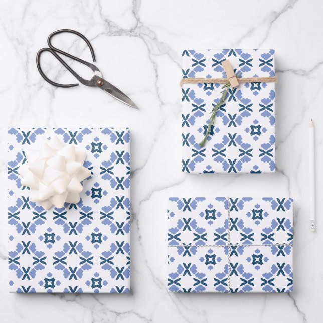 Feuille De Papier Cadeau Motif de pétales Abstraits (Recto)