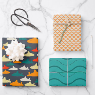 Feuille De Papier Cadeau Motif de requin