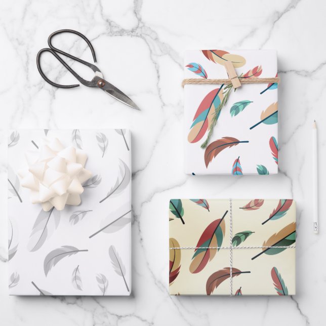 Feuille De Papier Cadeau Motif de ressorts (Recto)