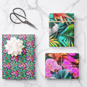 Feuille De Papier Cadeau Motif de surface sans couture Jungle Dreams avec p