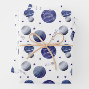 Feuille De Papier Cadeau Motif de zodiaque spatial à l'aquarelle