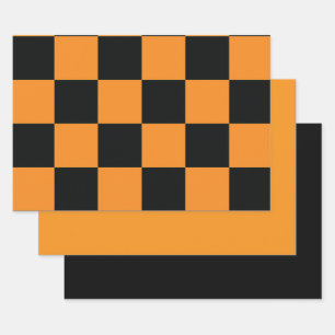Feuille De Papier Cadeau Motif des chèques d'Halloween