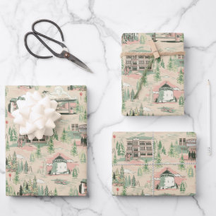 Feuille De Papier Cadeau Motif des emplacements de derry