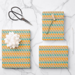 Feuille De Papier Cadeau Motif des ondulations d'aquarelle