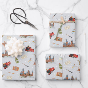 Feuille De Papier Cadeau Motif Dessin Animé Harry Potter Hogwarts