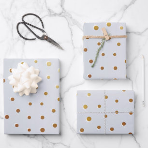 Feuille De Papier Cadeau Motif d'or 5