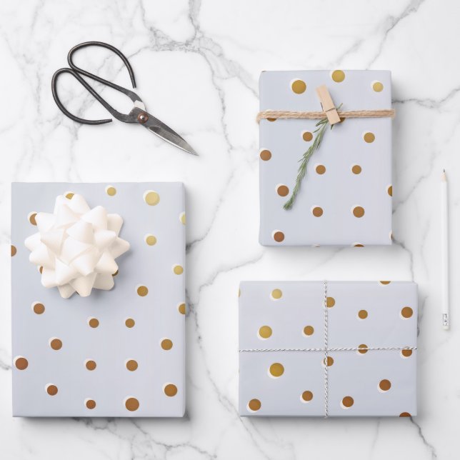 Feuille De Papier Cadeau Motif d'or 5 (Recto)