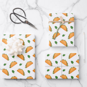 Feuille De Papier Cadeau motif du parti taco cool