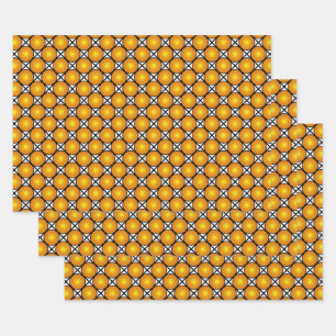 Feuille De Papier Cadeau Motif en treillis noir blanc noir