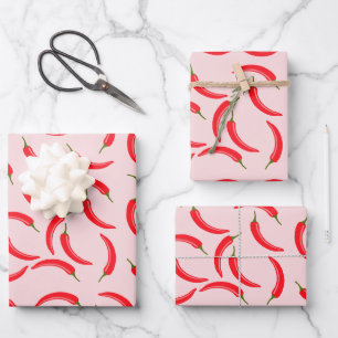 Feuille De Papier Cadeau Motif épicé Red Chili