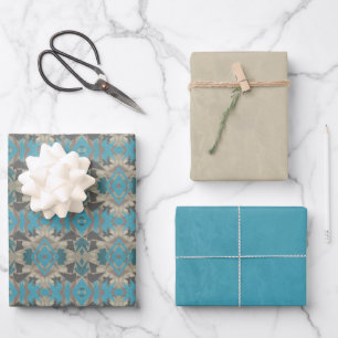 Feuille De Papier Cadeau Motif et couleurs de l'art américain du Sud-Ouest