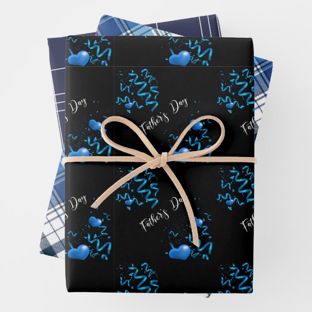 Feuille De Papier Cadeau Motif fête des pères (En situation)