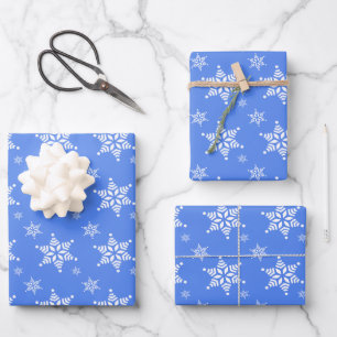 Feuille De Papier Cadeau Motif Flocon de Neige, Flocons de Neige Blancs, Ne