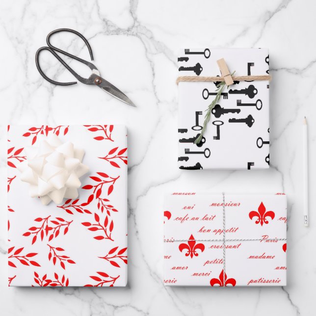 Feuille De Papier Cadeau Motif français assassiné (Recto)