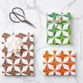 Feuille De Papier Cadeau Motif géométrique