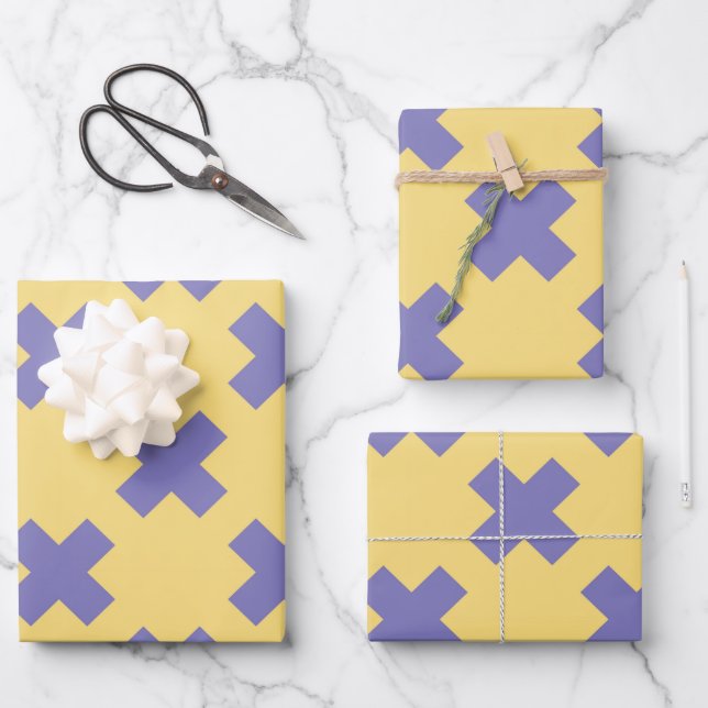 Feuille De Papier Cadeau Motif géométrique 18 (Recto)