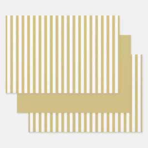 Feuille De Papier Cadeau Motif géométrique Blanc Or