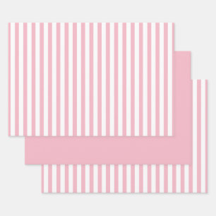 Feuille De Papier Cadeau motif géométrique blanc rose