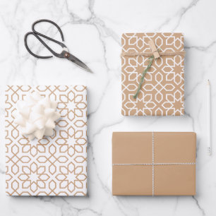 Feuille De Papier Cadeau Motif géométrique en arabe transparent