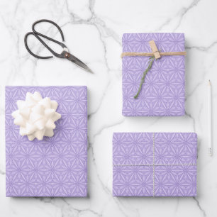 Feuille De Papier Cadeau Motif géométrique moderne Lavender violet