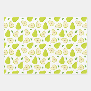 Feuille De Papier Cadeau Motif Green Pear