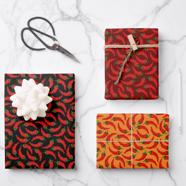 Feuille De Papier Cadeau Motif Hot Chili Peppers (Recto)