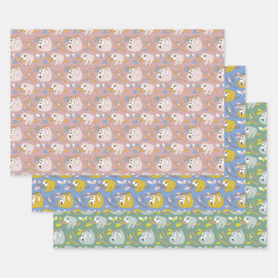 Feuille De Papier Cadeau Motif Maman and Baby Sloth
