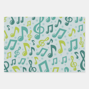 Feuille De Papier Cadeau Motif musical