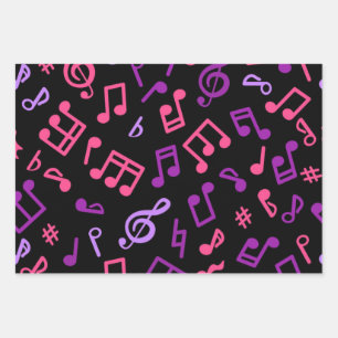 Feuille De Papier Cadeau Motif musical