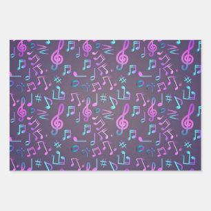 Feuille De Papier Cadeau Motif musical