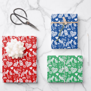 Feuille De Papier Cadeau motif nordique scandi nordic