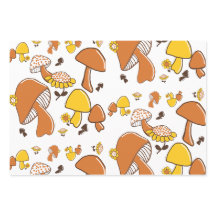 Motif nostalgique de champignons