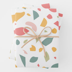 Feuille De Papier Cadeau Motif pastel moderne