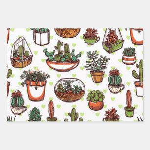 Feuille De Papier Cadeau motif plante