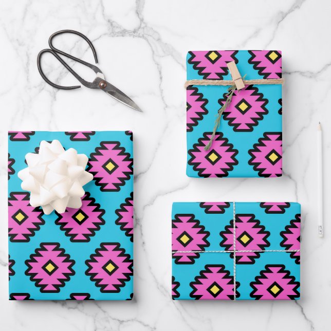 Feuille De Papier Cadeau Motif Pop-Art du Sud-Ouest (Recto)