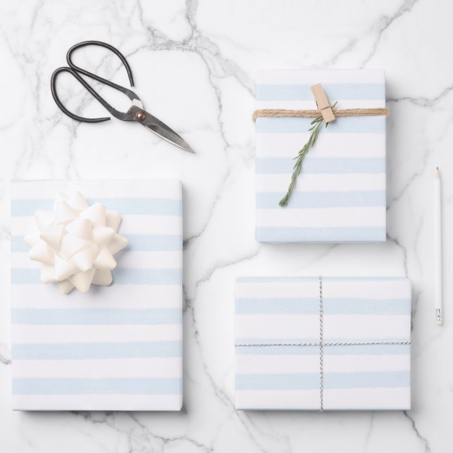 Feuille De Papier Cadeau Motif Preppy Peint à la main (Recto)