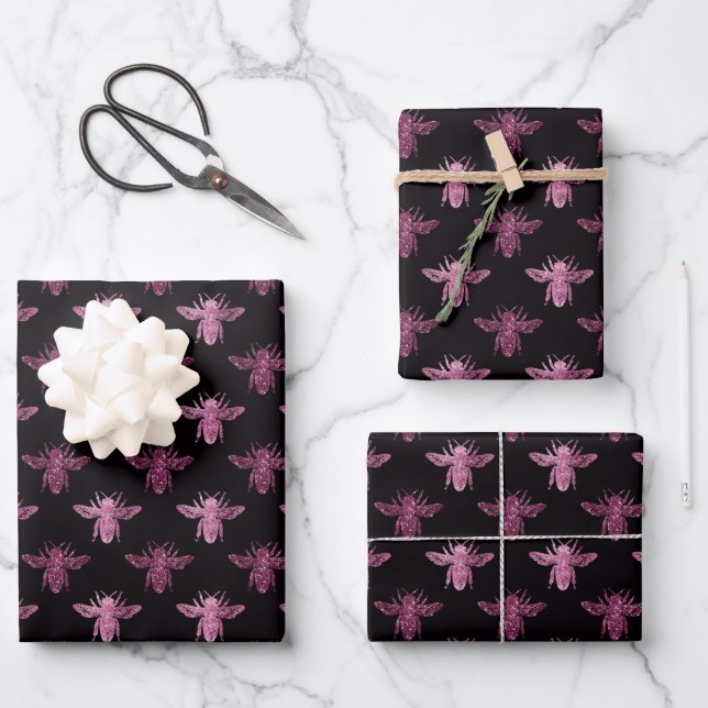 Feuille De Papier Cadeau Motif Queen Bee (Recto)