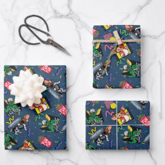 Feuille De Papier Cadeau Motif Rétro-onde Gremlins™ 80's