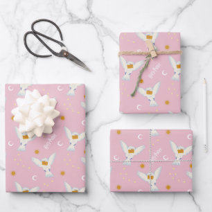 Feuille De Papier Cadeau Motif Solstice Hedwig Rose